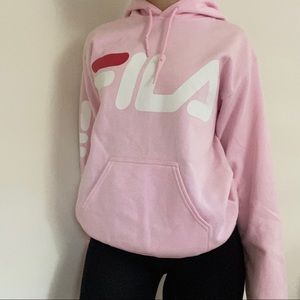 fila script hoodie sweatshirt
